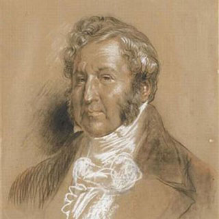 unflattering chalk portrait of French nobleman from early 19th century.