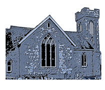 rural church with trees and graveyard